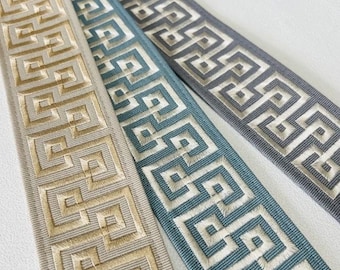 2.3" 6cm Greece Curtain Trim ,Embroidery trim Decorative Trim for Curtains, Drapery Trim Tape ,Upholstry Trims By the Yard