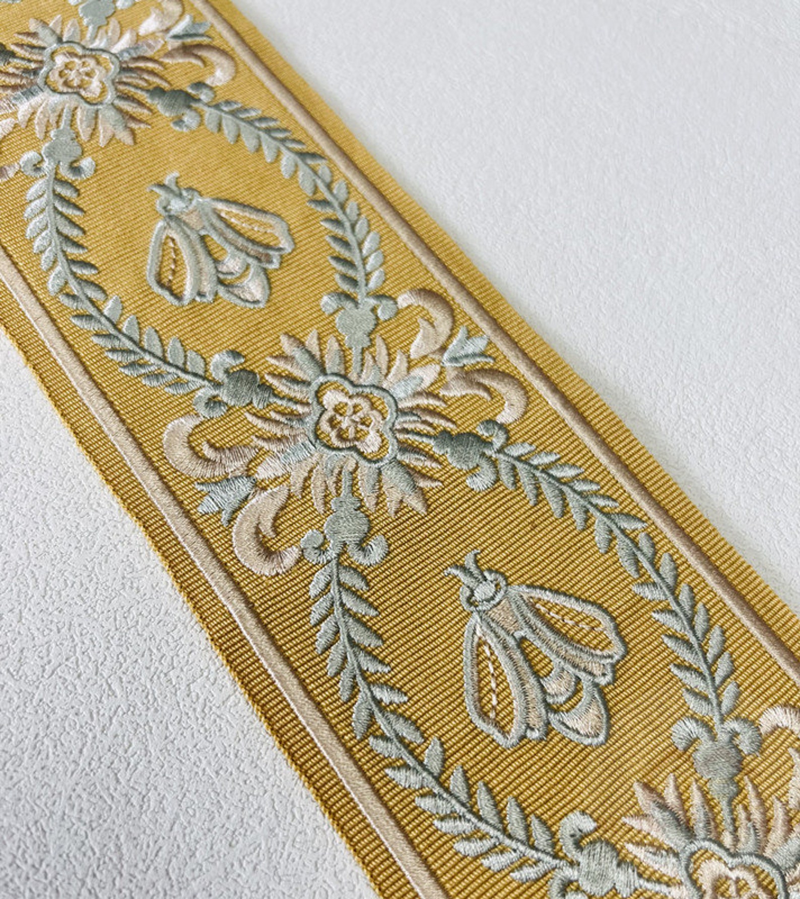 Bee Flower Curtain Trim Tape, Trim Sold by the Yard,decorative Drapery ...