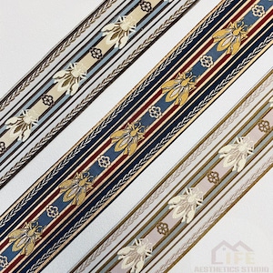 Little Bee Jacquard Drapery Trim, 3.1&quot; 8cm Upholstery Trims ,Decorative Trim for Curtains ,Curtain Trim By the Yard