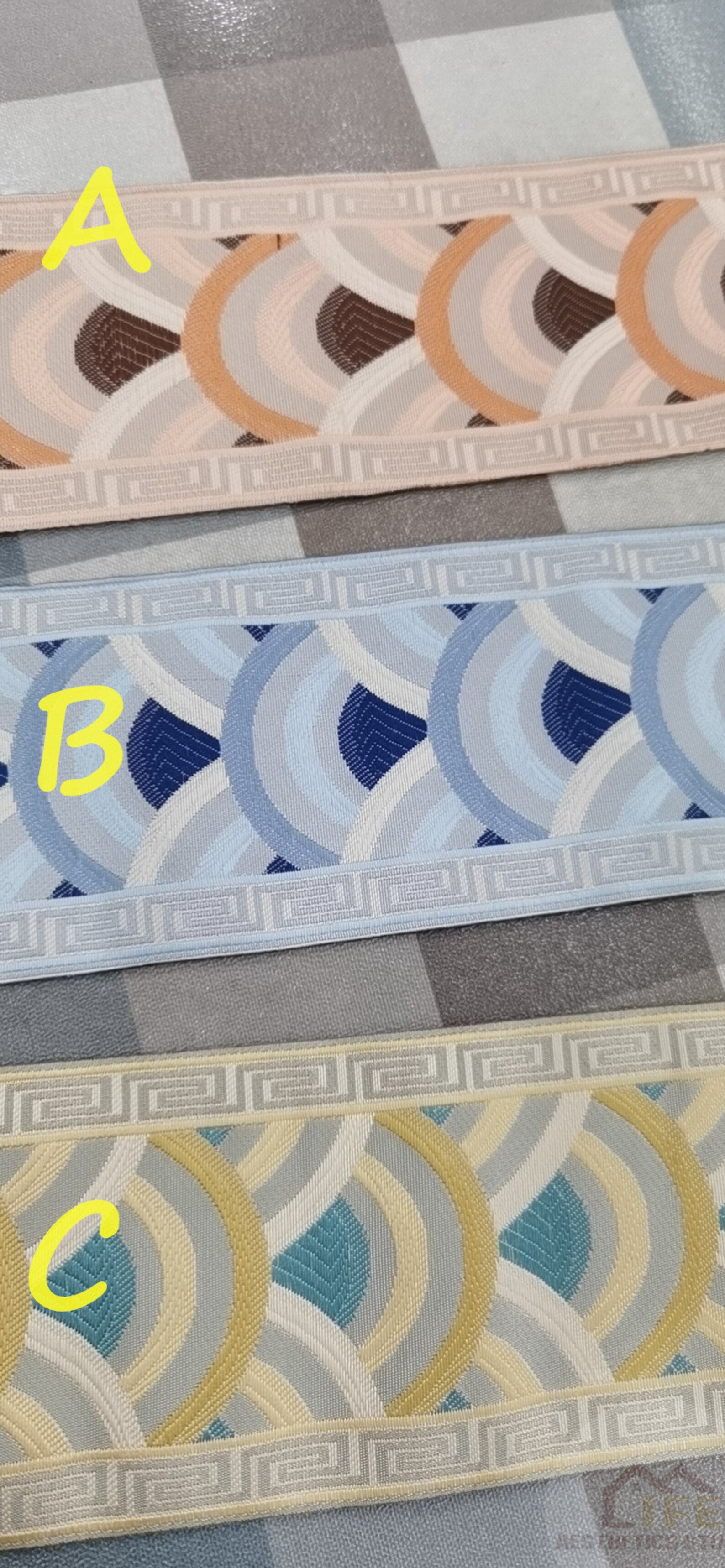 Jacquard Curtain Trim Curtain Trim Tape drapes Decorative Etsy