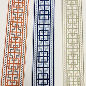 Fretwork Jacquard Trim for Curtains，Upholstery Trim ，Decorative Fabric Trim Sold By the Yard