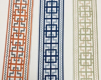 Fretwork Jacquard Trim Curtain Trim Decorative Fabric Trim for Curtains  Curtain Trim Tape  By the Yard