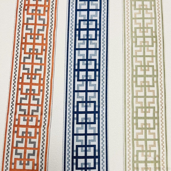 Fretwork Jacquard Trim for Curtains，Upholstery Trim ，Decorative Fabric Trim Sold By the Yard