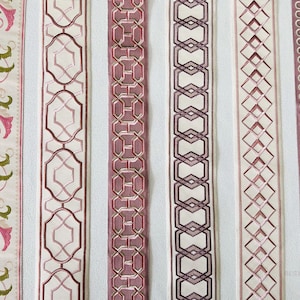Pink Peach Purple Collection Curtain Trim Jacquard Trim Embroidery Tape Decorative Fabric Trim for Curtains Drapery Trim Sold By the Yard