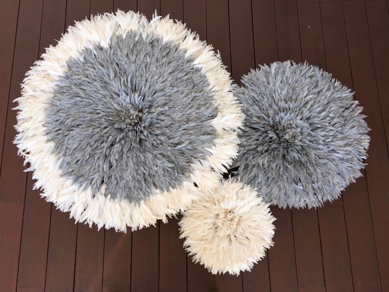 Set Of 3 Juju Hat 60cm 50cm 40cm Wall Decor African - Juju Hat Feather Wall Hanging Uk Set Of 3 Juju Hat 60cm 50cm 40cm Wall Decor African - Juju Hat Feather Wall Hanging Uk