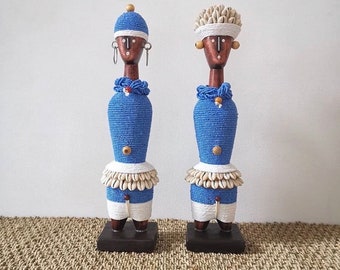 40cm Tall Set of 2 Namji Doll  / Cameroon Fertility Doll / Cultural Art Piece