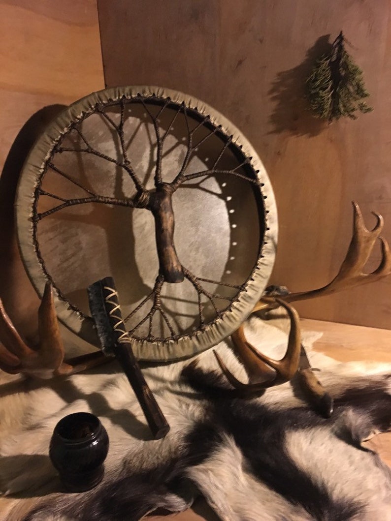 Shaman Drum 20' tree of Life Shamanic Drum. - Etsy