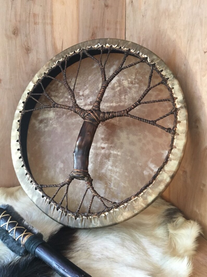 Shaman drum 20' Tree of life Shamanic drum. Etsy