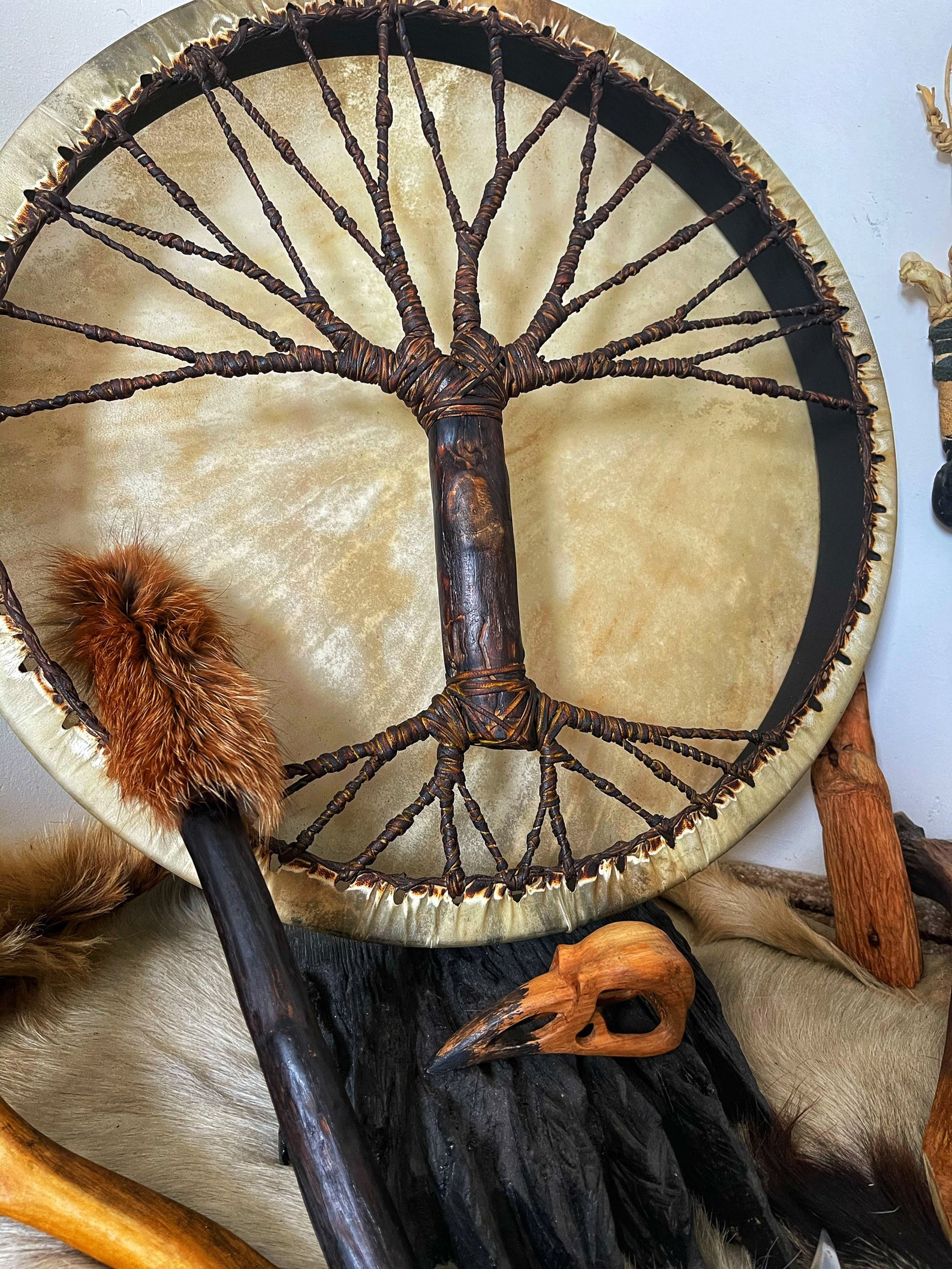Shaman drum 20' Tree of life Shamanic drum. | Etsy