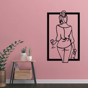 Sexy Frau Wandkunst svg,dxf,EPS,AI und PDF Dateien.Plasma Plotterdatei,Lasercut Datei,Glowforge Dateien,Plotterdatei
