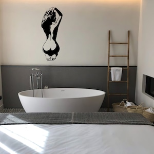 sexy donna arte della parete svg, dxf, EPS, AI e PDF files.plasma cut file, wall art dxf, laser cut files, Glowforge files, woman panel svg