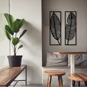 foglia arte della parete svg, dxf, EPS, AI e PDF files.plasma cut file, wall art dxf, file di taglio laser, file Glowforge, pannello foglia svg