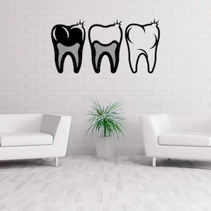 tanden wall art svg, dxf, EPS, AI en PDF files.plasma gesneden bestand, wall art dxf, laser gesneden bestanden, Glowforge bestanden, tanden paneel svg