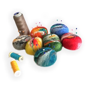 Handmade Felted Wool Pincushion: Sewing Pin Storage