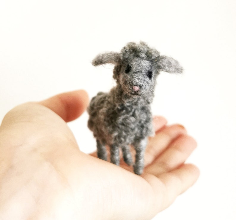 Lamb Sheep skulpture, Easter table decoration, Beautiful natural wool home decor, Unique table decor figurine, Needle Felted Art image 9