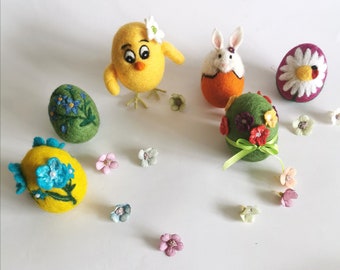 Ostern Wolleei, Oster Dekor, Handgemachte Dekoration Familie Geschenk, Wolle Ostereier Ornamente