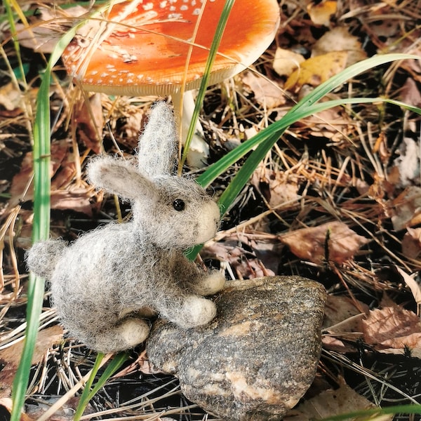 Gefilzte Hase Ornament, Kleine Kaninchen Figur, Osterhase Dekor Idee