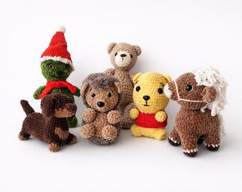 Juguetes de crochet amigurumi hechos a mano, animales de peluche suaves, decoración infantil, regalo para niños