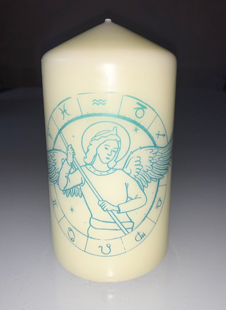 Archangel Michael Ritual Pillar Candle Corage Strength Protection 75