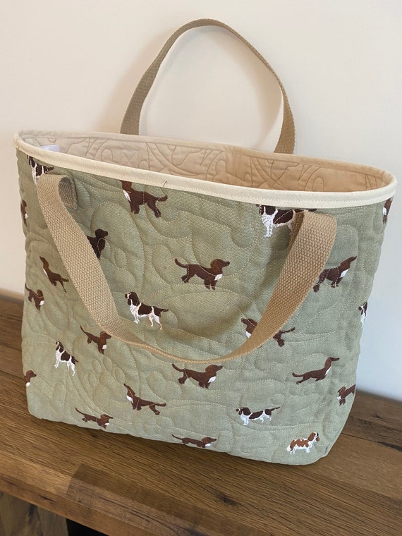 Sophie Allport Spaniels Quilted Tote Bag Spaniel Fabric Bag - Etsy