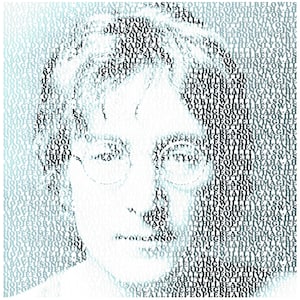 John Lennon Imagine Lyrics Typographic Artwork