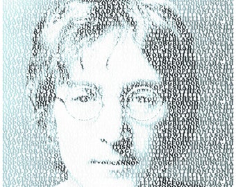 John Lennon Imagine Lyrics Typographic Artwork
