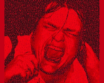 Meatloaf Typographic Artwork
