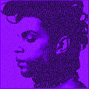 Prince Purple Rain Songtext typografische Kunstwerk