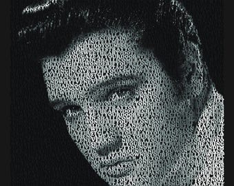 Elvis Are You Lonesome Tonight Typographic Artwork
