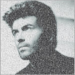 George Michael Freedom Lyrics Typographic Artwork