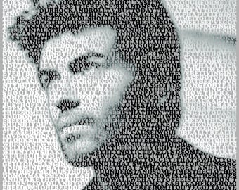 George Michael Freedom Lyrics Typographic Artwork