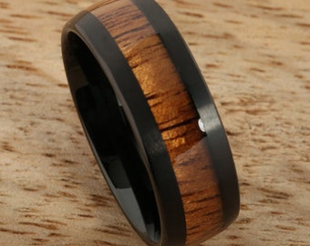 Koa Wood Ring Etsy