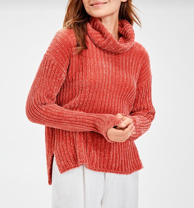Hand Knit Velvet Sweater More Colors
