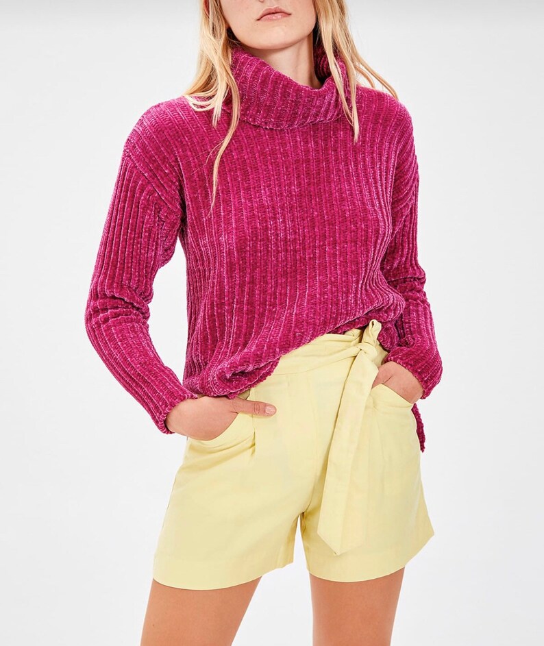 Hand Knit Velvet Sweater More Colors