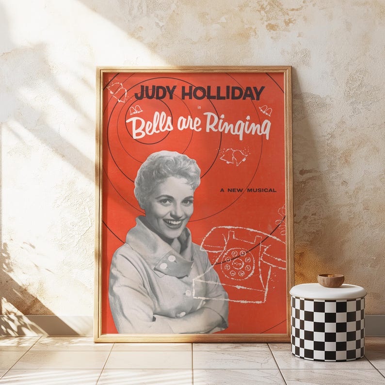 Vintage Bells Are Ringing Poster Print — Mid-century Theatrical Art ...