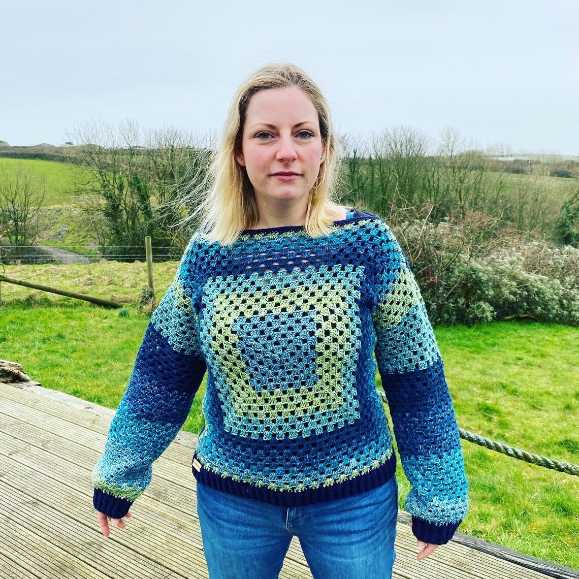 Crochet jumper crochet granny square jumper retro jumper Etsy