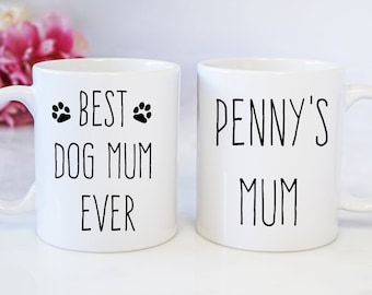 Personalisierte Hundemama Becher, Hund Mama Becher, Beste Hundemama Becher, Hundemama Muttertagsgeschenk, Hundemama Becher,