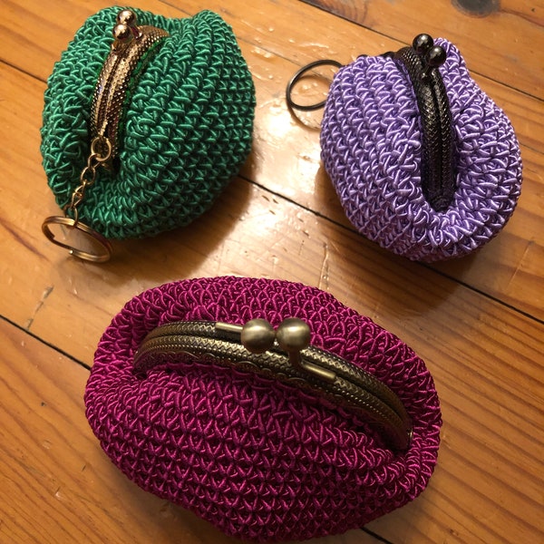 Handmade Knitted Pouches and Coin Purses