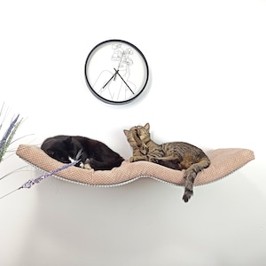 Cat  Wall shelf Floating Bed With Pillow for large cat, Removable and Washable Cushion