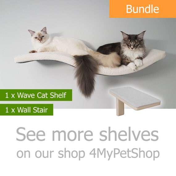 Wave 95 Ur Bundle 11 Cat Shelf Shelves Furniture - Curved Wall Shelf For Cats Wave 95 Ur Bundle 11 Cat Shelf Shelves Furniture - Curved Wall Shelf For Cats