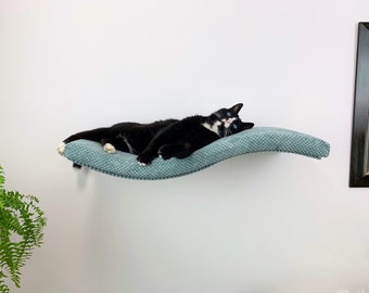 Cat Shelf  Wall Mounted Floating Perch Bed With Pillow, Solid Sleeper Place, Removable and Washable Cushion, Premium Quality Furniture W75SL