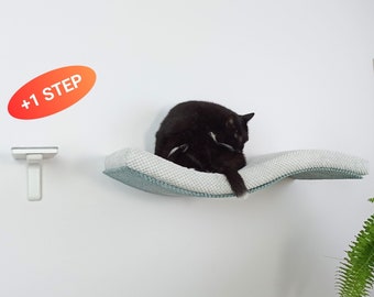 Bundle Cat Shelf Shelves Wall Mounted Floating Perch Bed With Pillow, Solid  Place, Removable Washable Cushion, Cat Furniture, W75UL+1