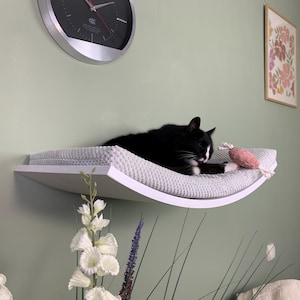 Cat walk Shelf Floating Wooden  Perch Bed With  Removable and Washable Cushion cover, Premium Furniture