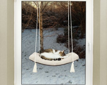 Solid Sleeper Window Bed for Cats - A Stylish & Comfortable Nook for Your Pet