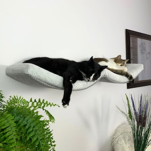 Cat Furniture  Wall Mounted Floating Bed With Pillow for large cat, Removable and Washable Cushion