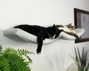 Cat Furniture  Wall Mounted Floating Bed With Pillow for large cat, Removable and Washable Cushion DA100