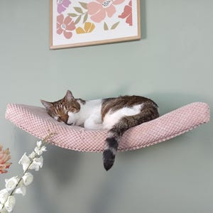 Space-Saving Cat Perch with Removable Cushion - Wall Mount Pet Bed image 4