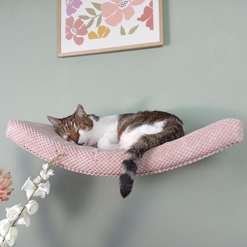 Space-Saving Cat Perch with Removable Cushion - Wall Mount Pet Bed image 4