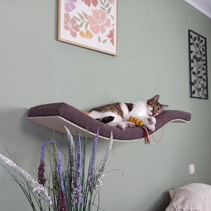Letto a muro per gatti di grandi dimensioni con cuscino rimovibile e lavabile e chiusura invisibile