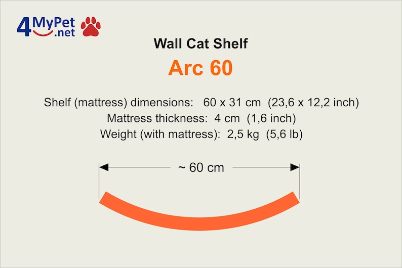 Katzenbett an der Wand befestigtes schwebendes Sitzstangenregal mit weichem Kissen, fester Schlafplatz, abnehmbares und waschbares Kissen, Premium Möbel A60, Bild 10